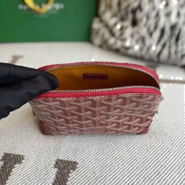 Goyard Saint-Louis Pouch Black Monogram Canvas Toiletry Bag Clutches - 7