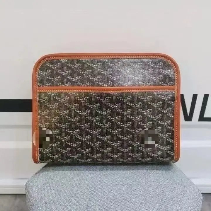 Goyard Saint-Louis Pouch Navy Blue Canvas Wallet - 8