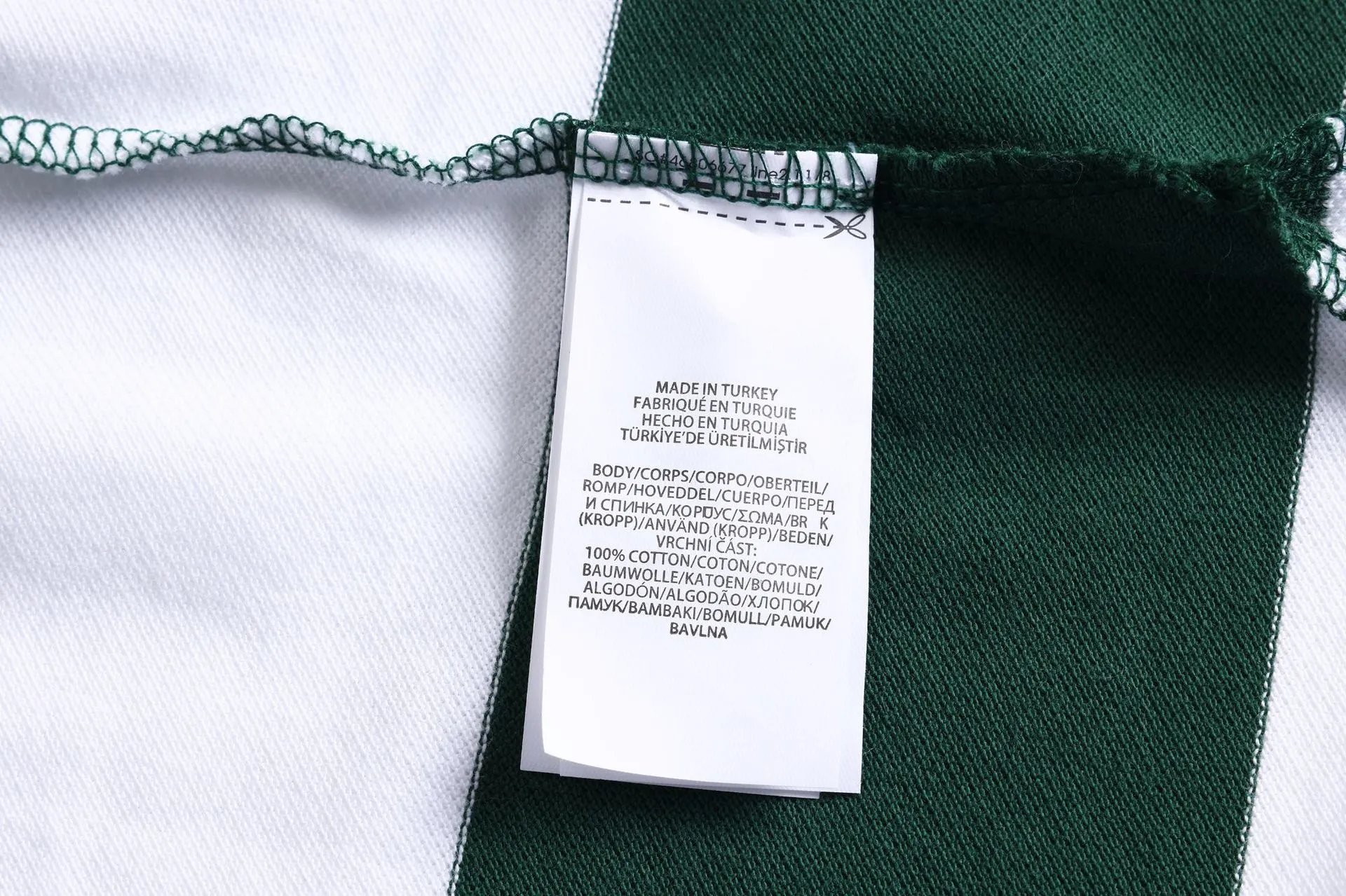 Polo Ralph Lauren Custom Slim Fit Striped Polo in Hunter Green and White - 15