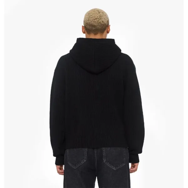 Design Ribbed Zip-Up Hoodie Navy - 6