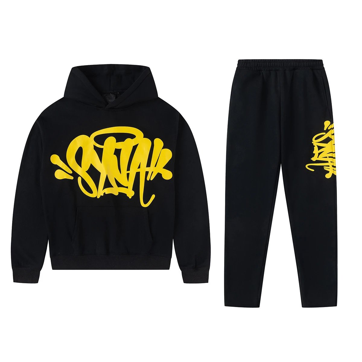 Syna World Set Hoodie Pants Black Yellow