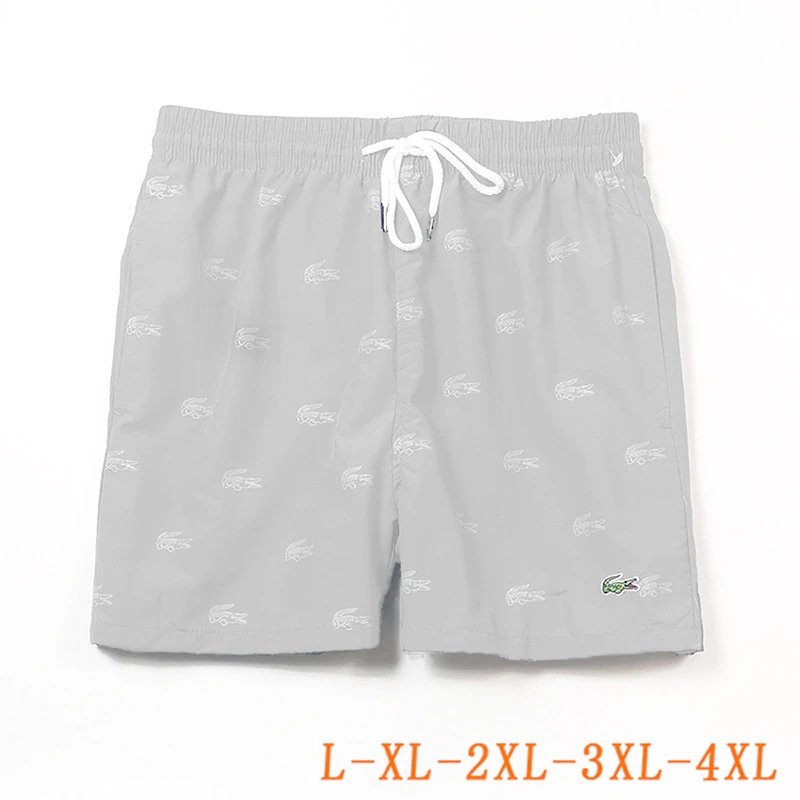 Lacoste All-Over Crocodile Print Swim Shorts White - 26