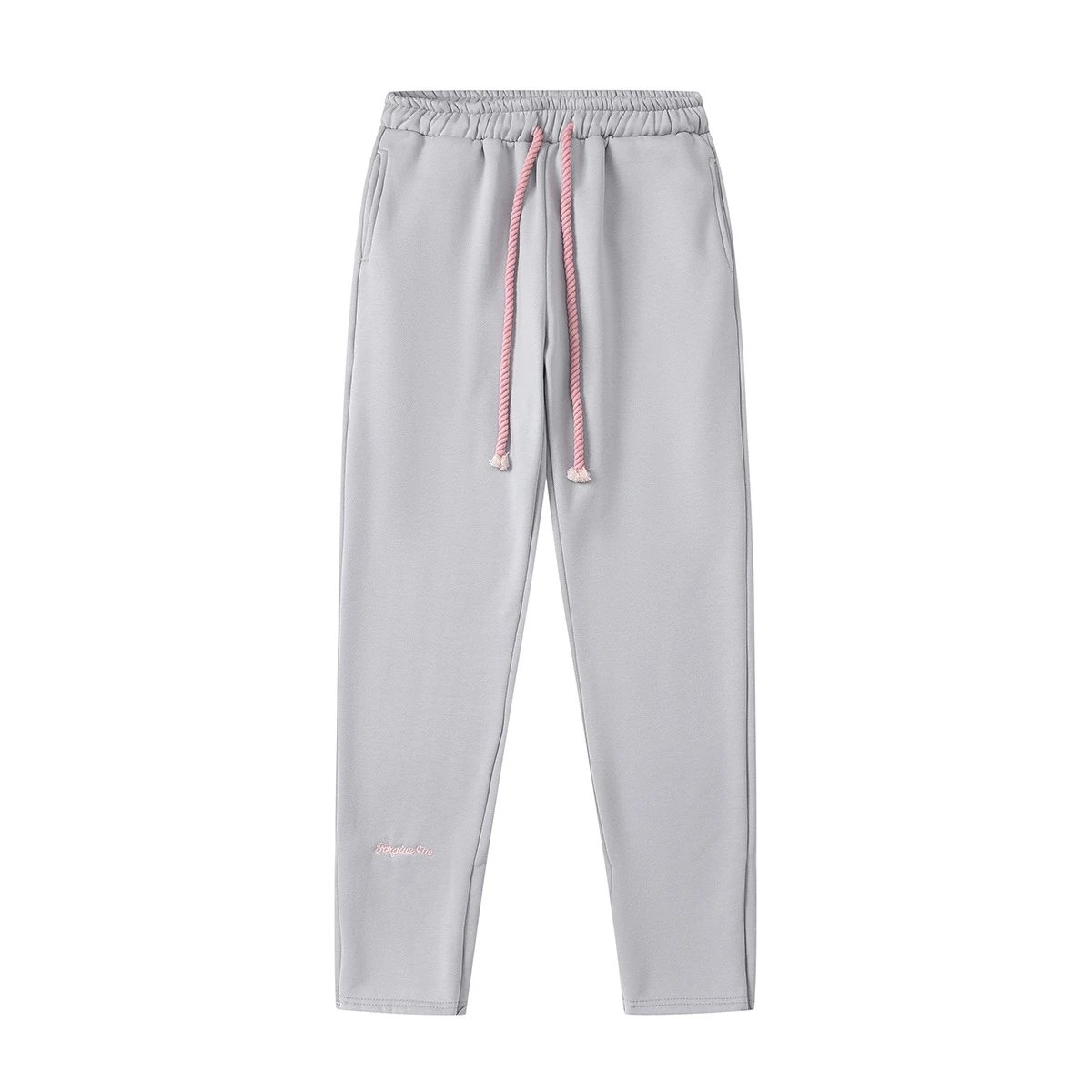 Forgive Me Sweatpants Grey Pink Laces