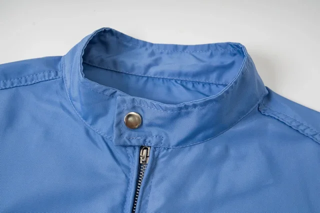 Stüssy Jackets Stand-collar zip jacket with back logo patch product detail image 2