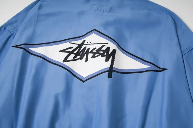 Stüssy Jackets Stand-collar zip jacket with back logo patch product detail image 4