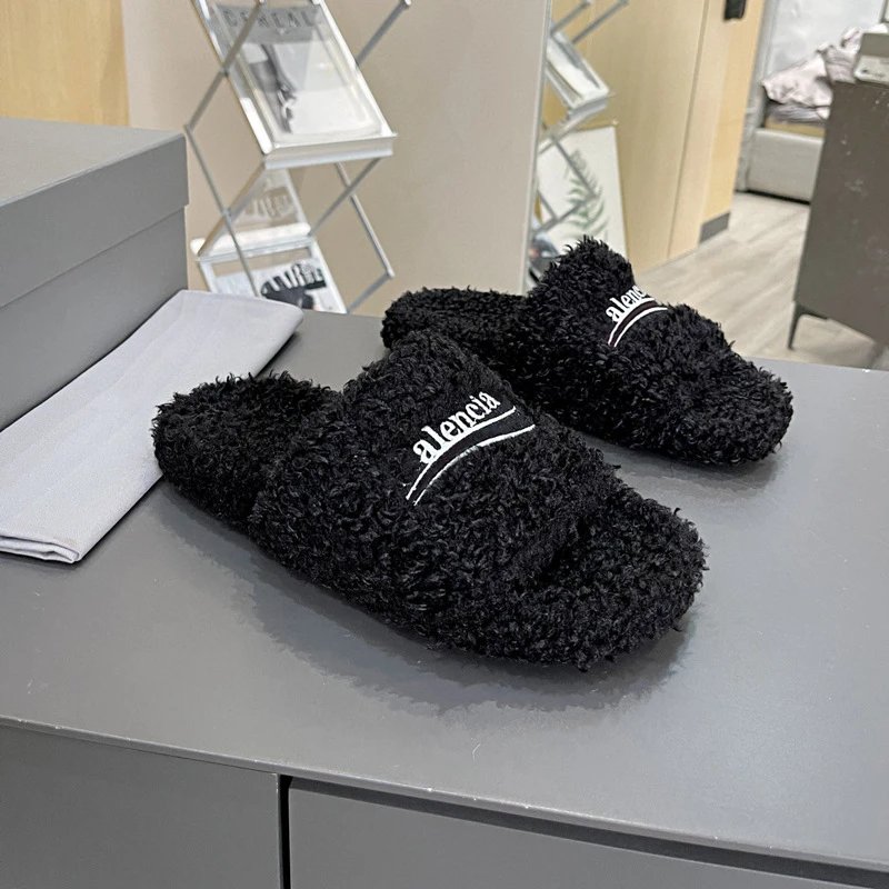 Design Lencia Fuzzy Slide Slippers Orange Slippers - 8