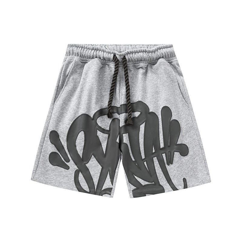 Syna World Graffiti Logo Shorts Heather Grey Charcoal