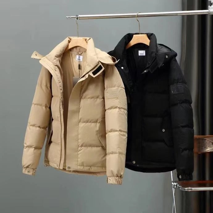 Design Puffer Hooded Jacket Beige Down-Jacket - 2