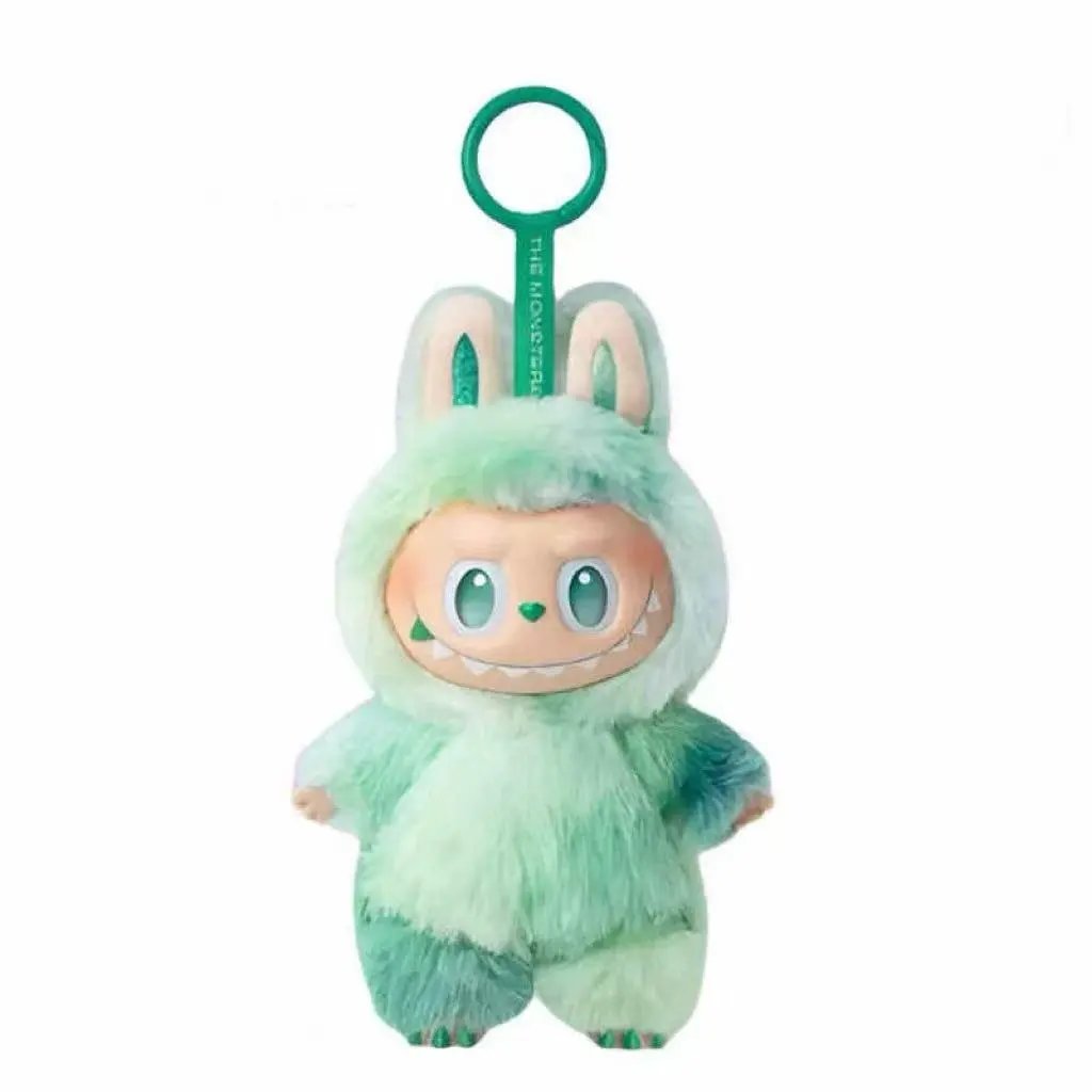 Pop Mart The Monsters Labubu Mint Green Fluffy Plush Keychain