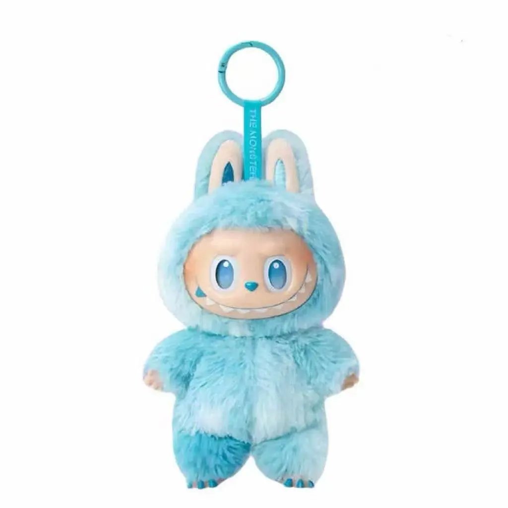 Pop Mart The Monsters Labubu Baby Blue Fluffy Plush Keychain