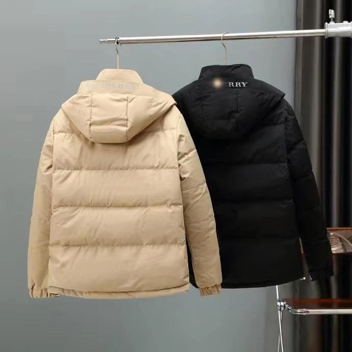 Design Puffer Hooded Jacket Beige Down-Jacket - 7
