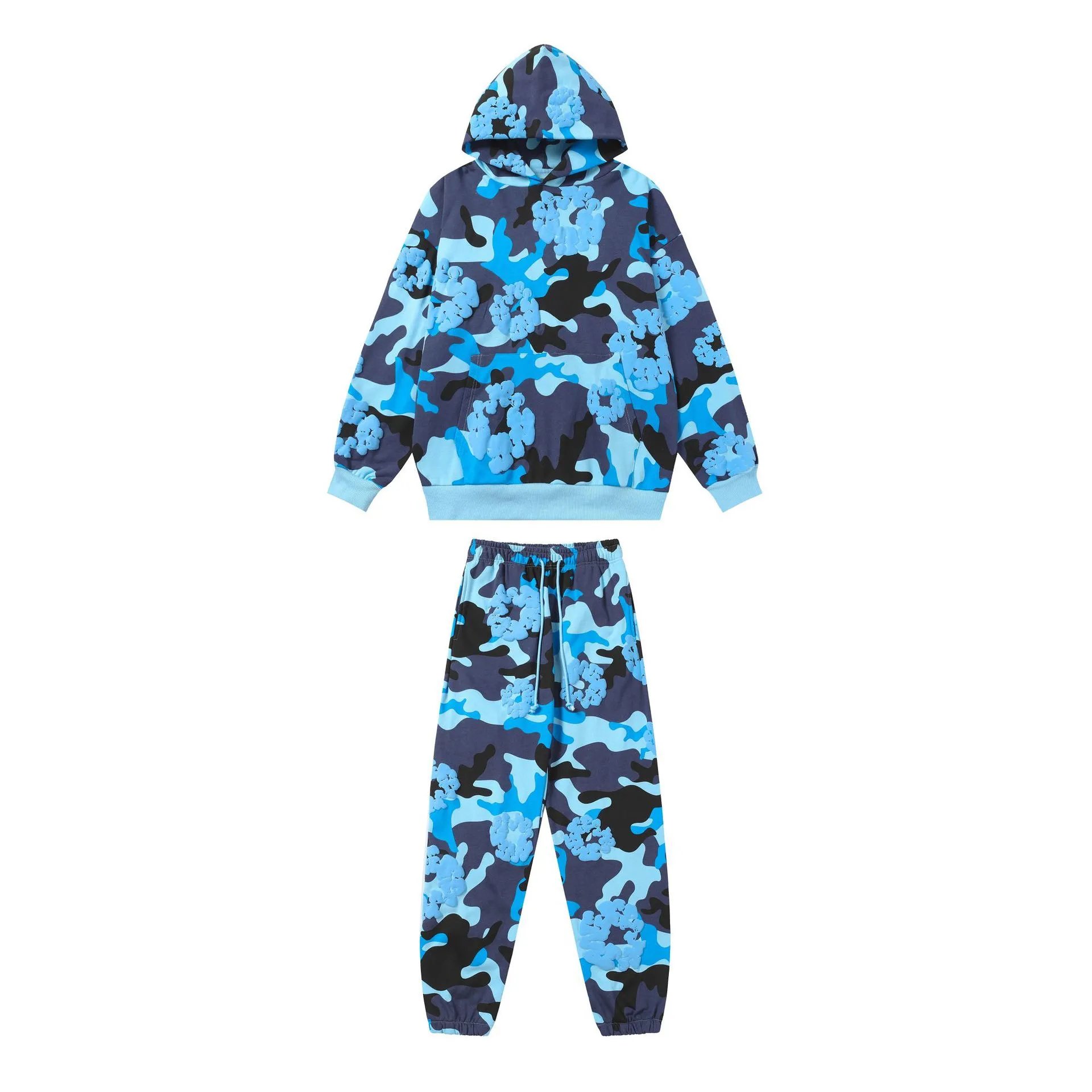 Denim Tears Cotton Wreath Camo Set Blue