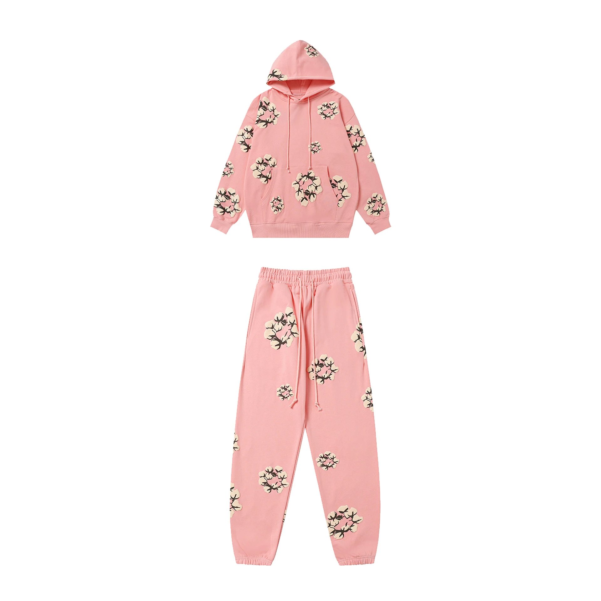 Gallery Dept Hoodie Set Pink