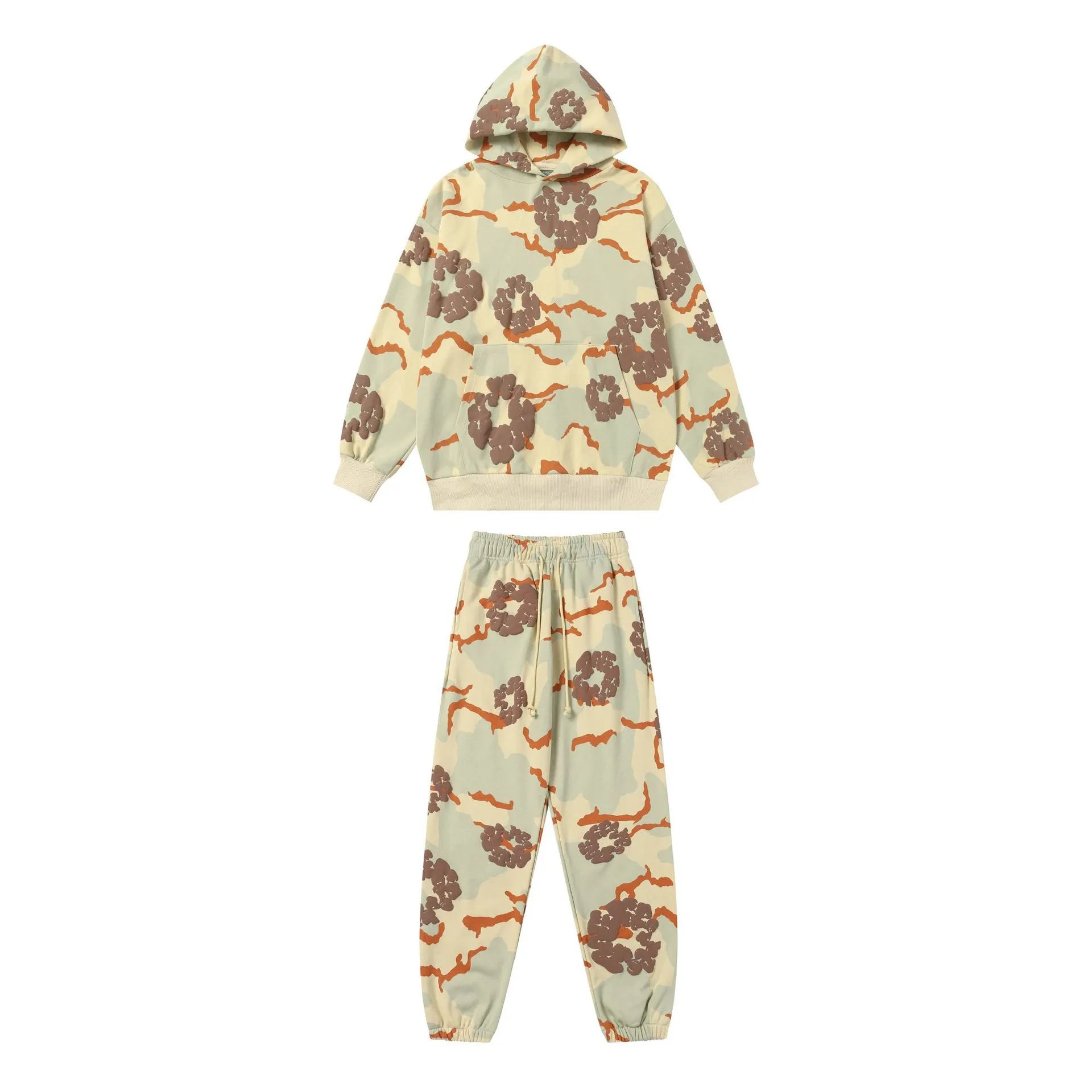 BAPE Hoodie Set Beige Camo
