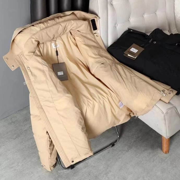 Design Puffer Hooded Jacket Beige Down-Jacket - 5