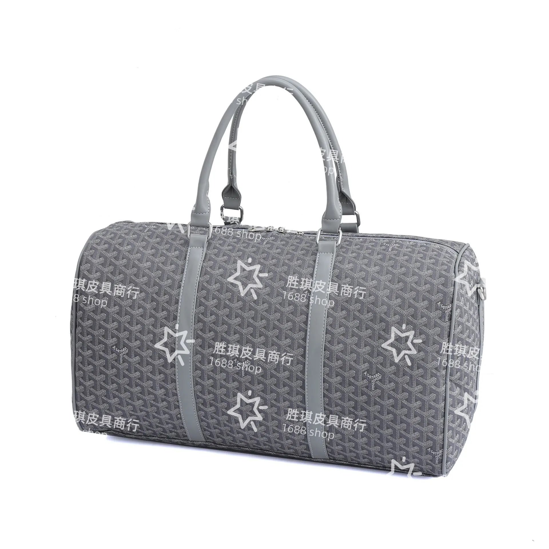 Goyard Saint Louis Duffle Bag Green with Star Motif Travel Bag - 9