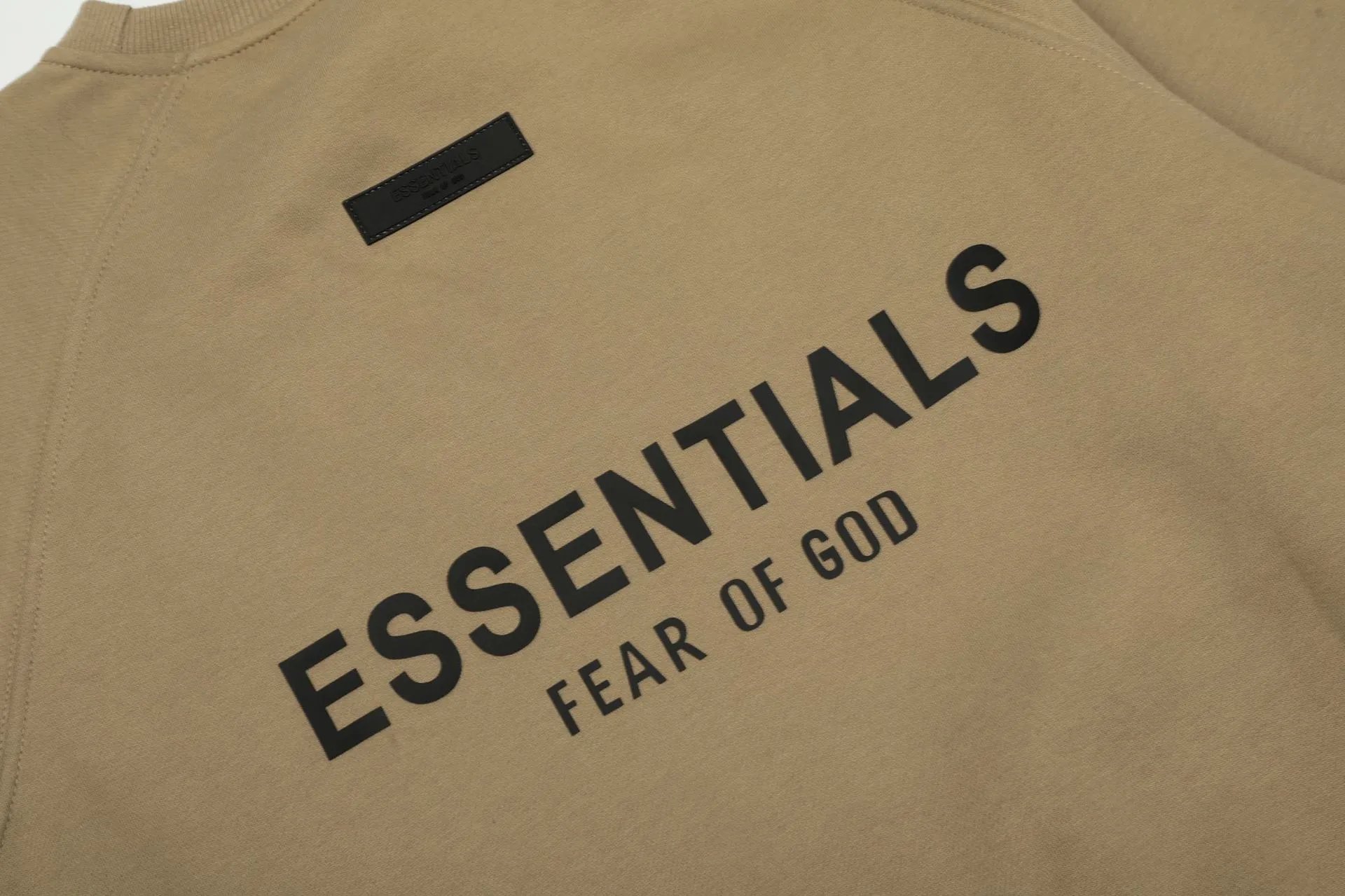 Fear of God Essentials Beige Crewneck Sweatshirt and Joggers Set - 6