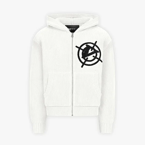 Design Ribbed Zip-Up Hoodie Navy - 14