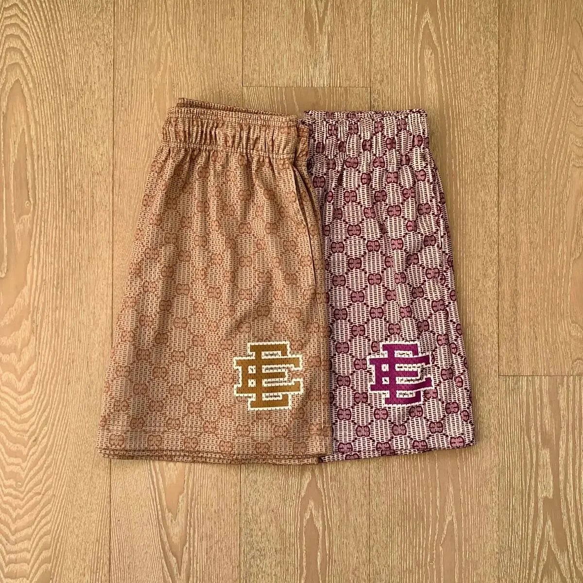DX941 Printed Mesh Drawstring American Shorts