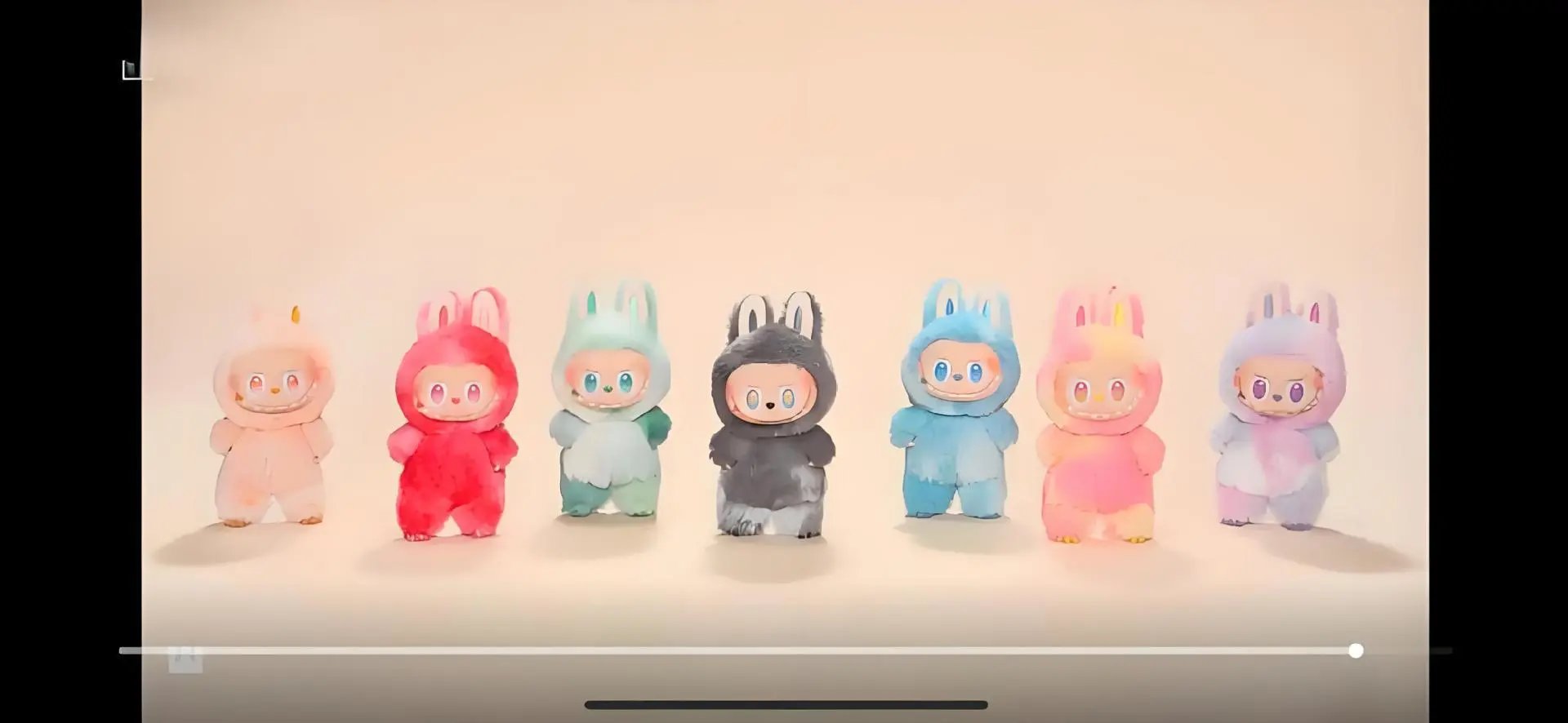 Pop Mart The Monsters Labubu Bunny Plush Figure Set of 7 Full Series Group Shot