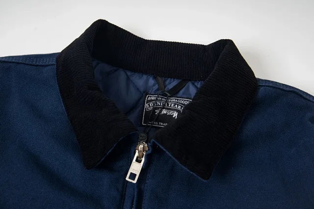 Denim Tears Jackets Collared Zip Jacket with Cotton Wreath Graphic product detail image 6