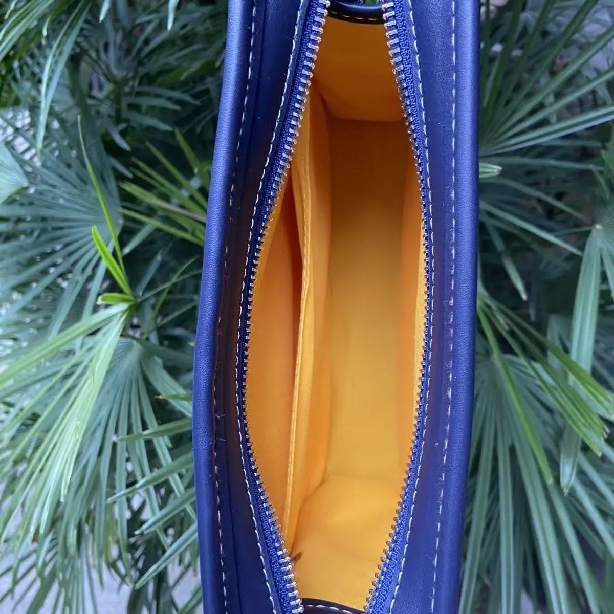 Goyard Saint-Louis Pouch Navy Blue Canvas Wallet - 3