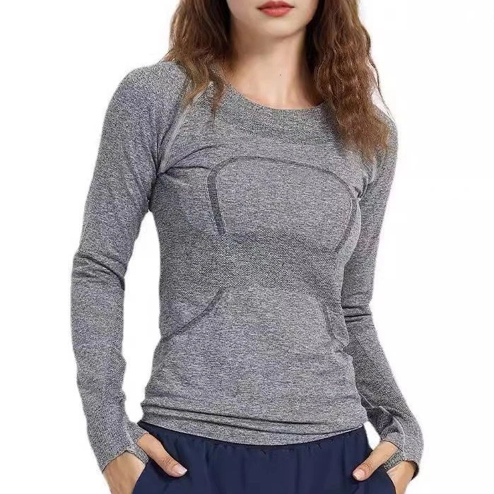 Lululemon Align Long Sleeve Top Heather Gray Base-Layer - 6
