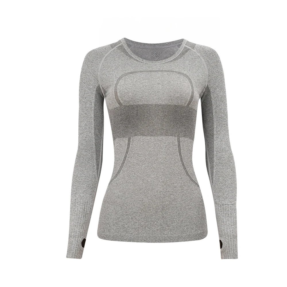 Lululemon Align Long Sleeve Top Heather Gray Base-Layer - 12