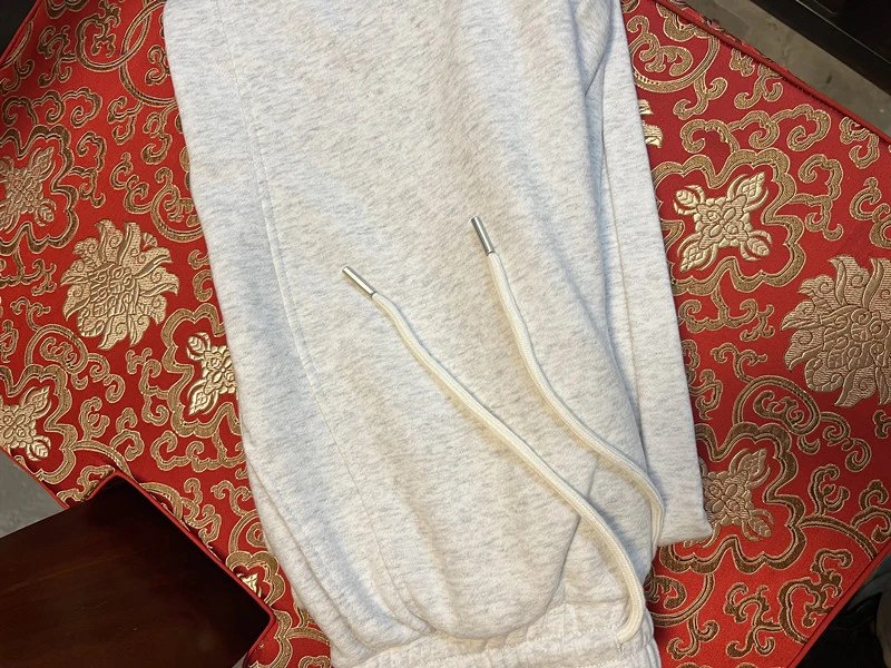 Design Wide-Leg Drawstring Sweatpants Black - 6