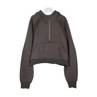 Graphite gray half-zip hoodie