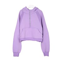 Purple half-zip hoodie