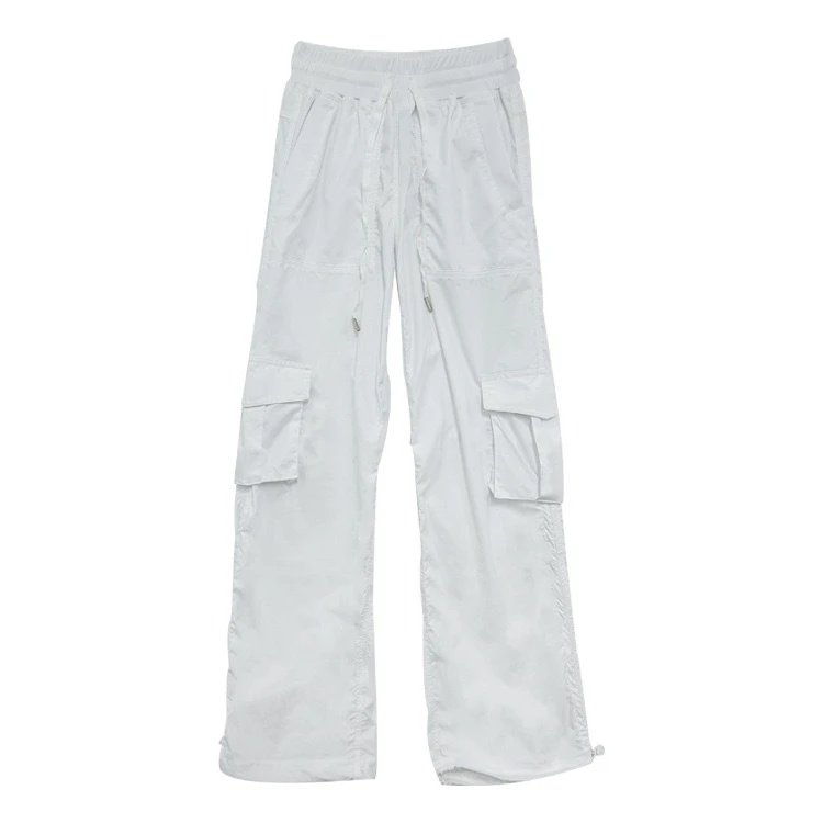 Design Cargo Pants Black Streetwear Wide-Leg Pants - 18