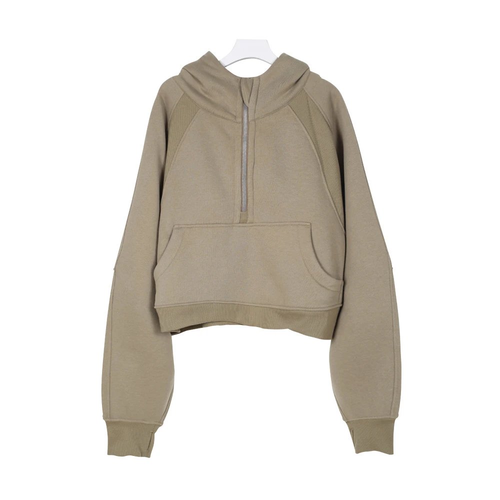 Design Olive Green Half-Zip Hoodie - 17