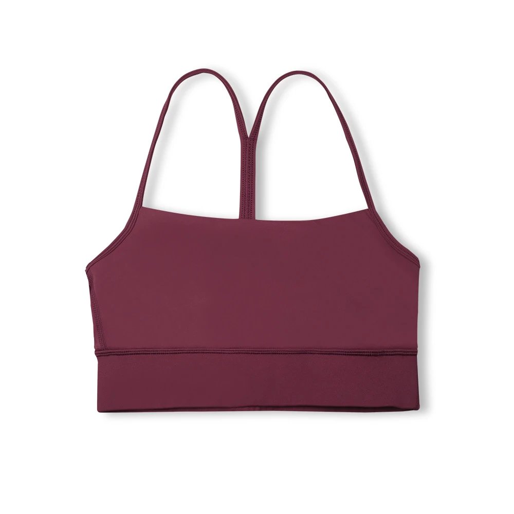 Lululemon Flow Y Bra Nulu Light Support Sports Bra Dark Adobe (Burgundy)