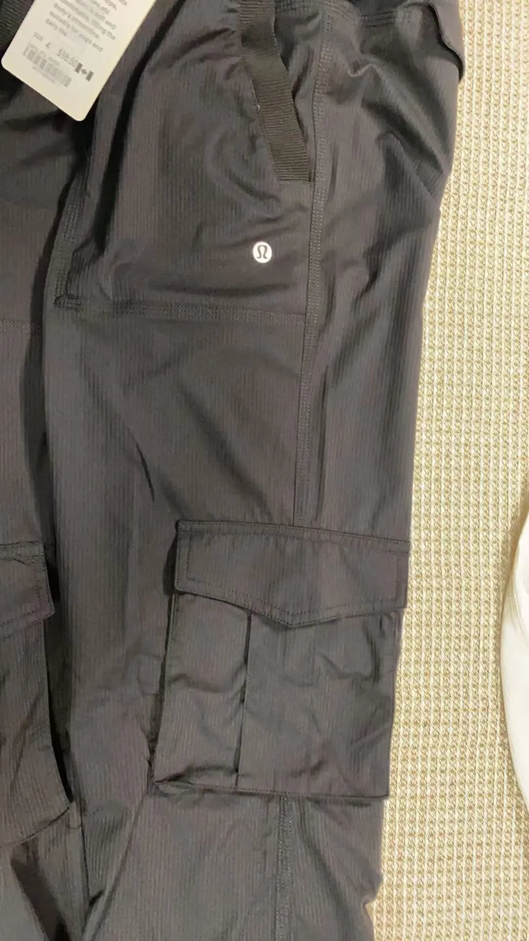 Design Cargo Pants Black Streetwear Wide-Leg Pants - 17