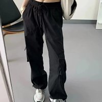 Black authentic-label work pants