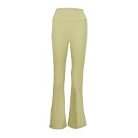 Original branded floral-patterned green bell-bottom pants