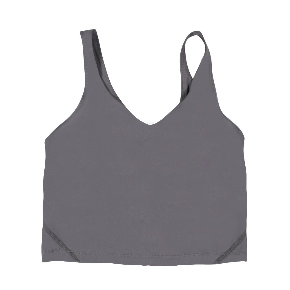 Lululemon Align V-Neck Crop Tank Top Medium Grey