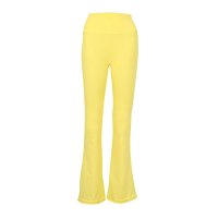Bright yellow bell-bottom pants—original price