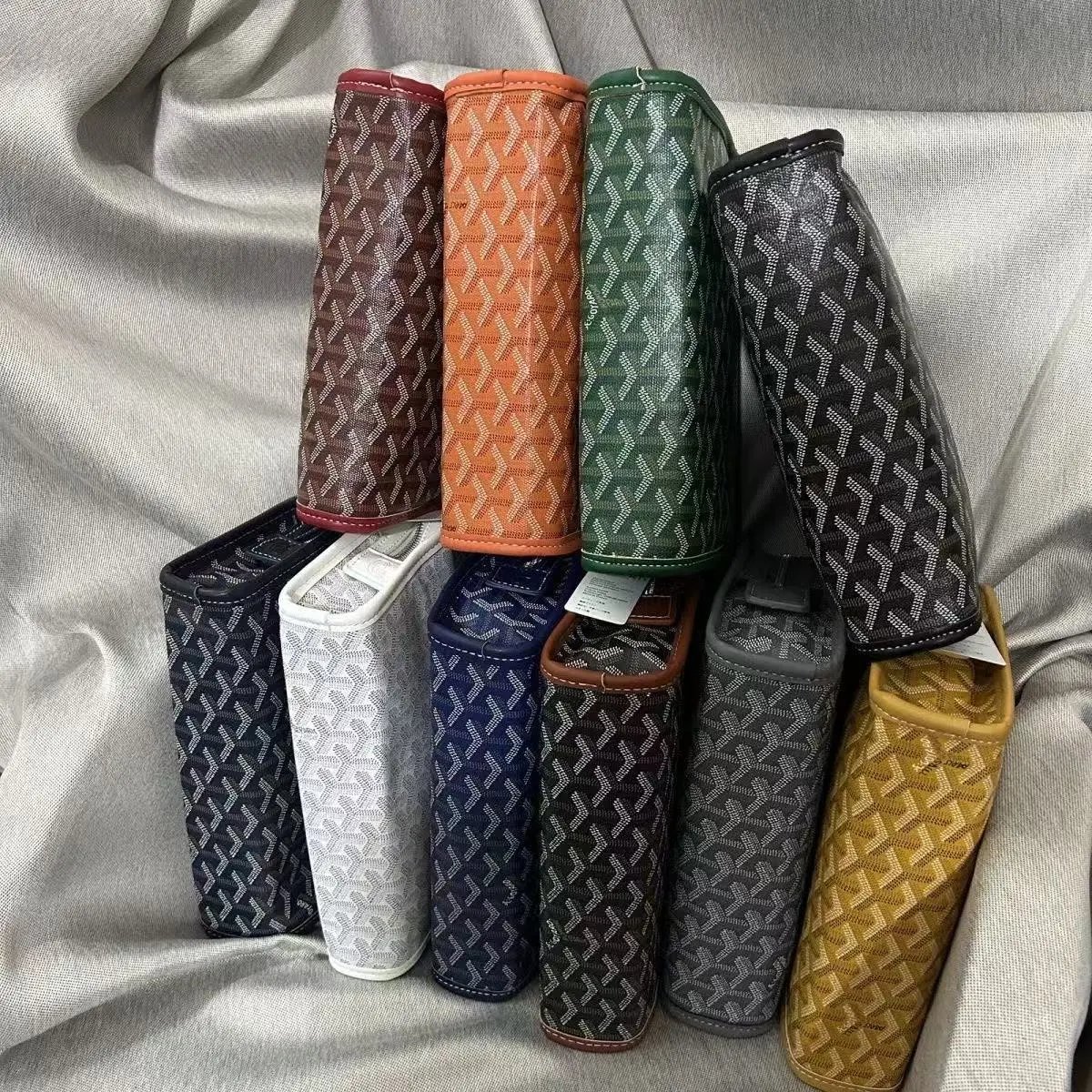 Goyard Saint-Louis Pouch Navy Blue Canvas Wallet - 12