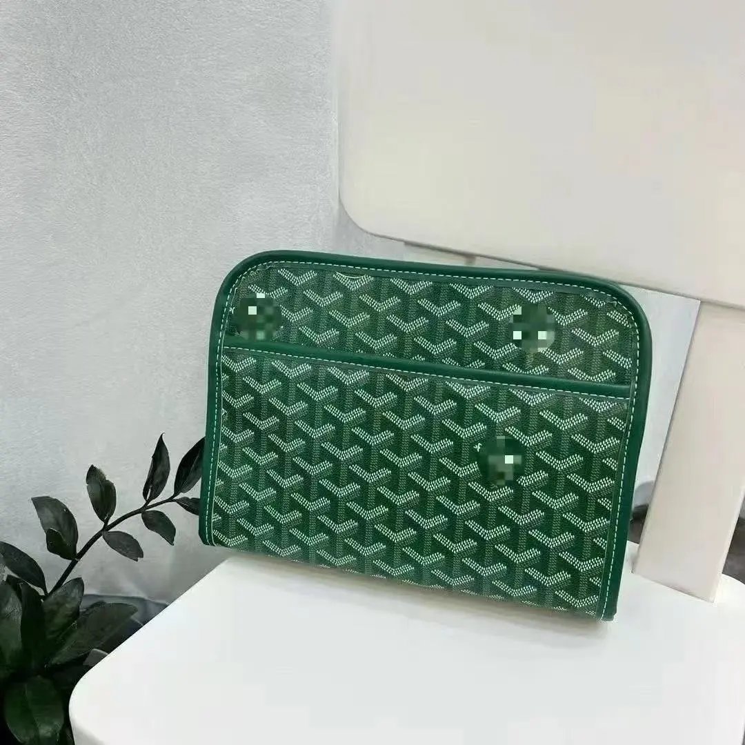 Goyard Saint-Louis Pouch Navy Blue Canvas Wallet - 5