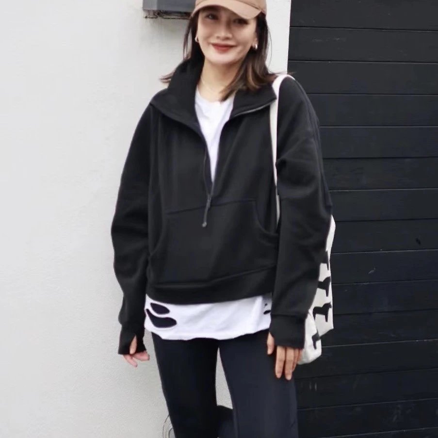 Black Half-Zip Hoodie [8 style