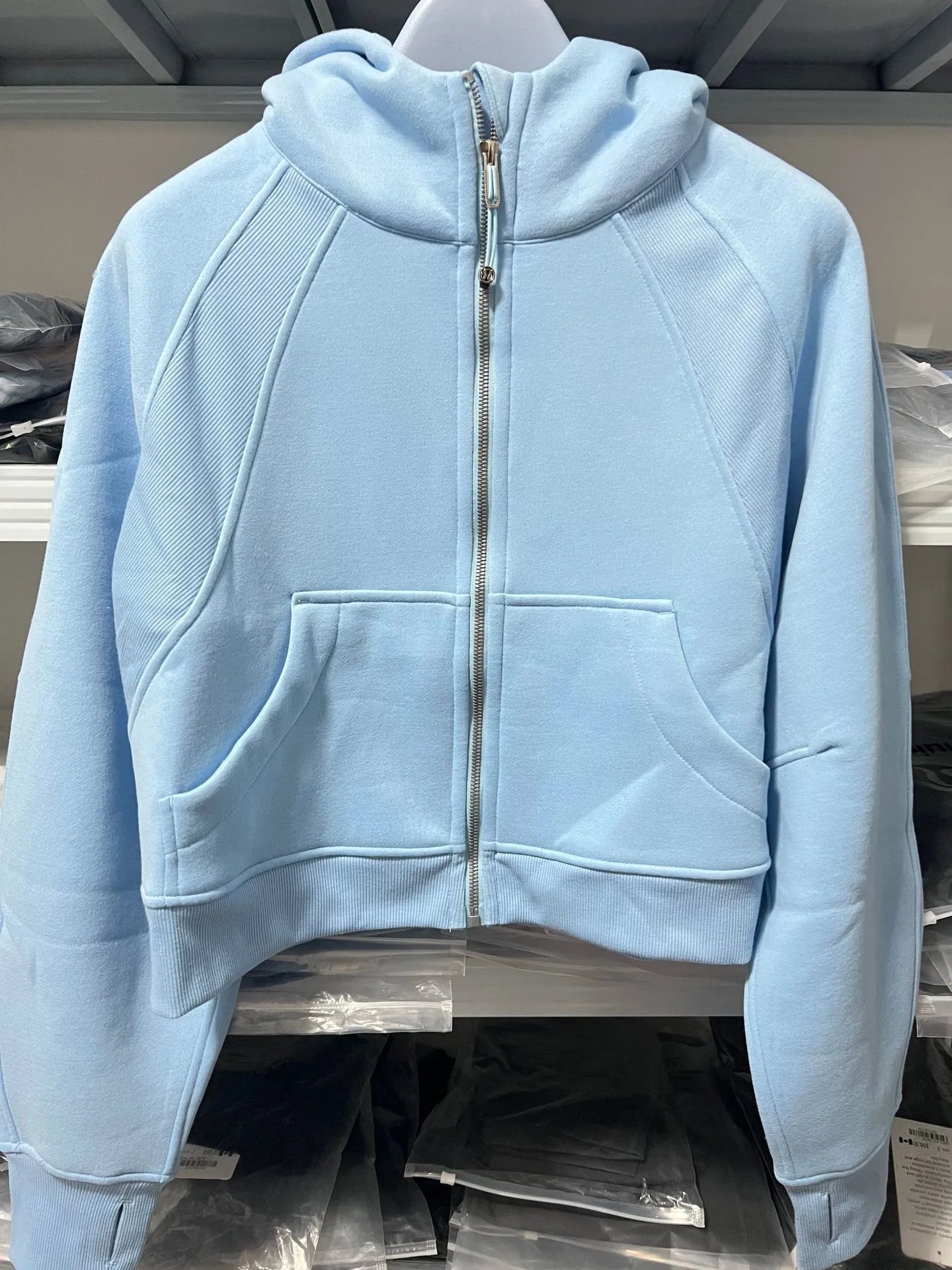 Design Zip-Up Hoodie Dusty Blue - 9