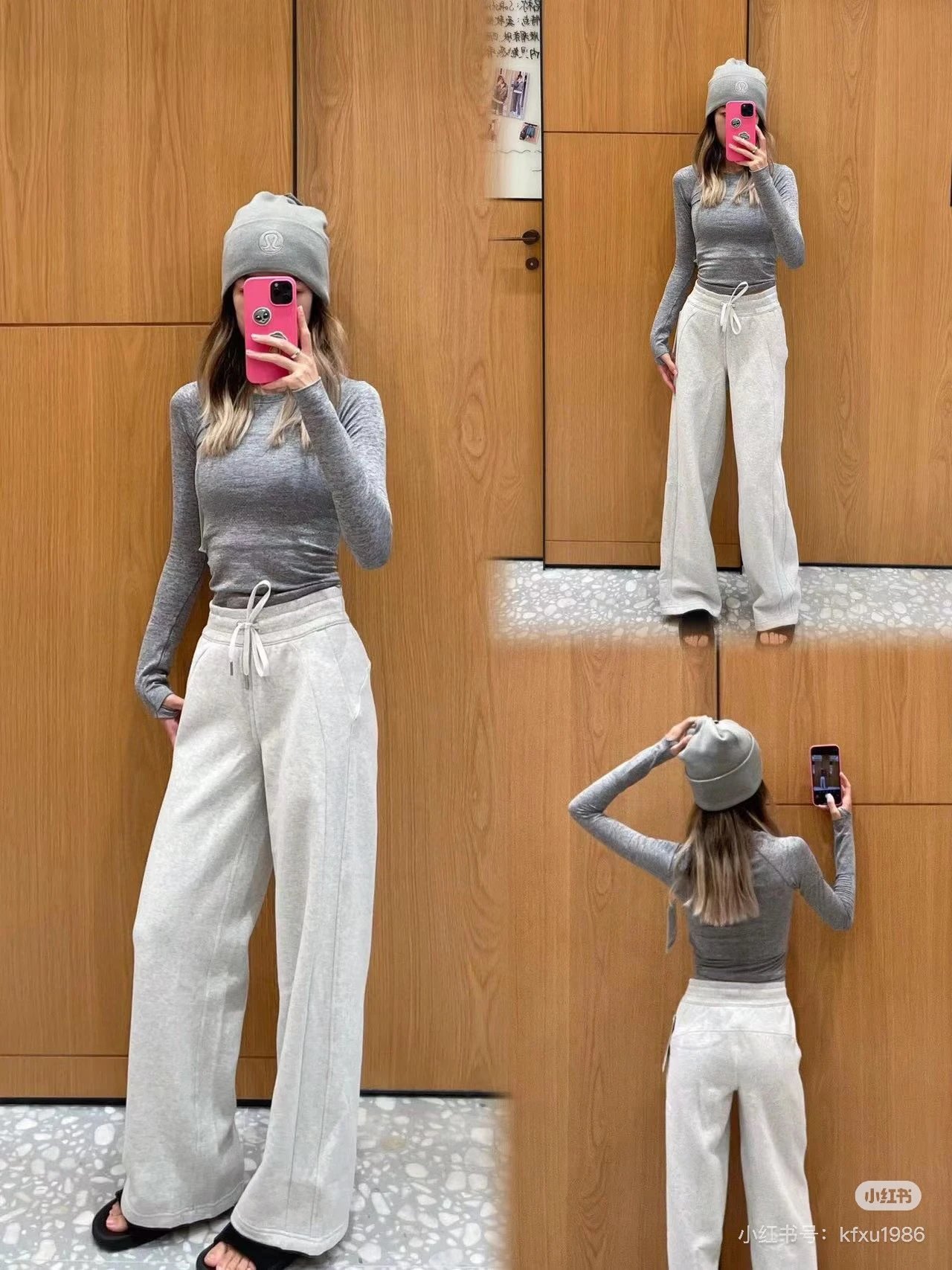 Design Wide-Leg Drawstring Sweatpants Black - 9