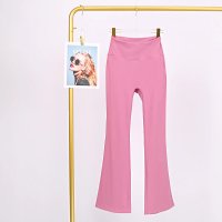 Velvet pink flared pants – original label