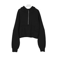 Black half-zip hoodie