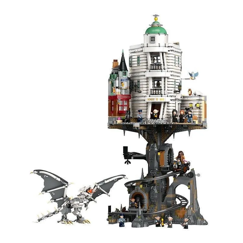 Harry Potter Gringotts Wizarding Bank Building Block Scene Set