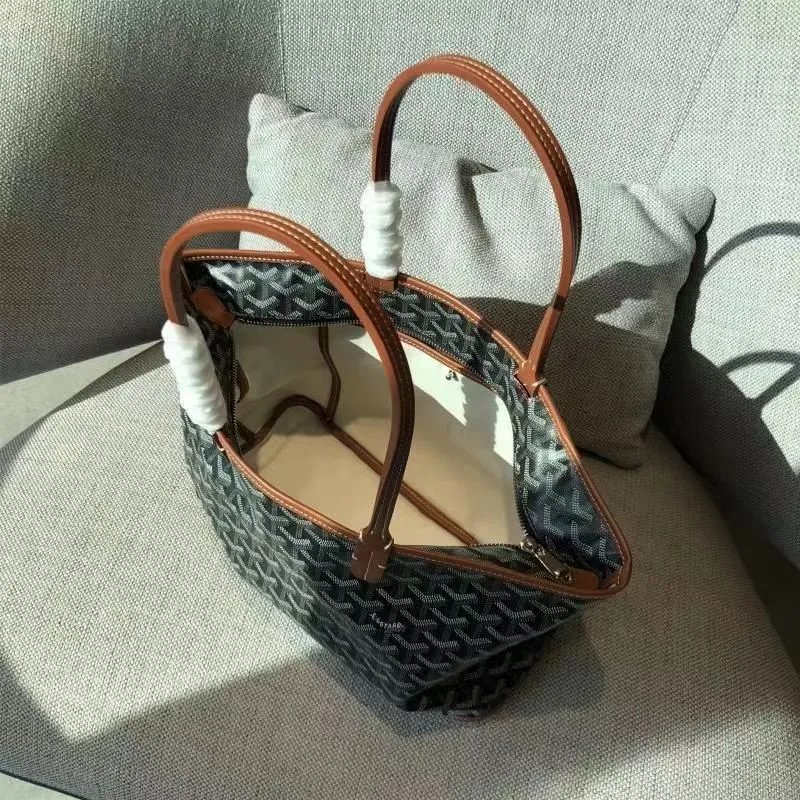 Goyard Saint Louis Tote Black Monogram Canvas Tote Bag - 26