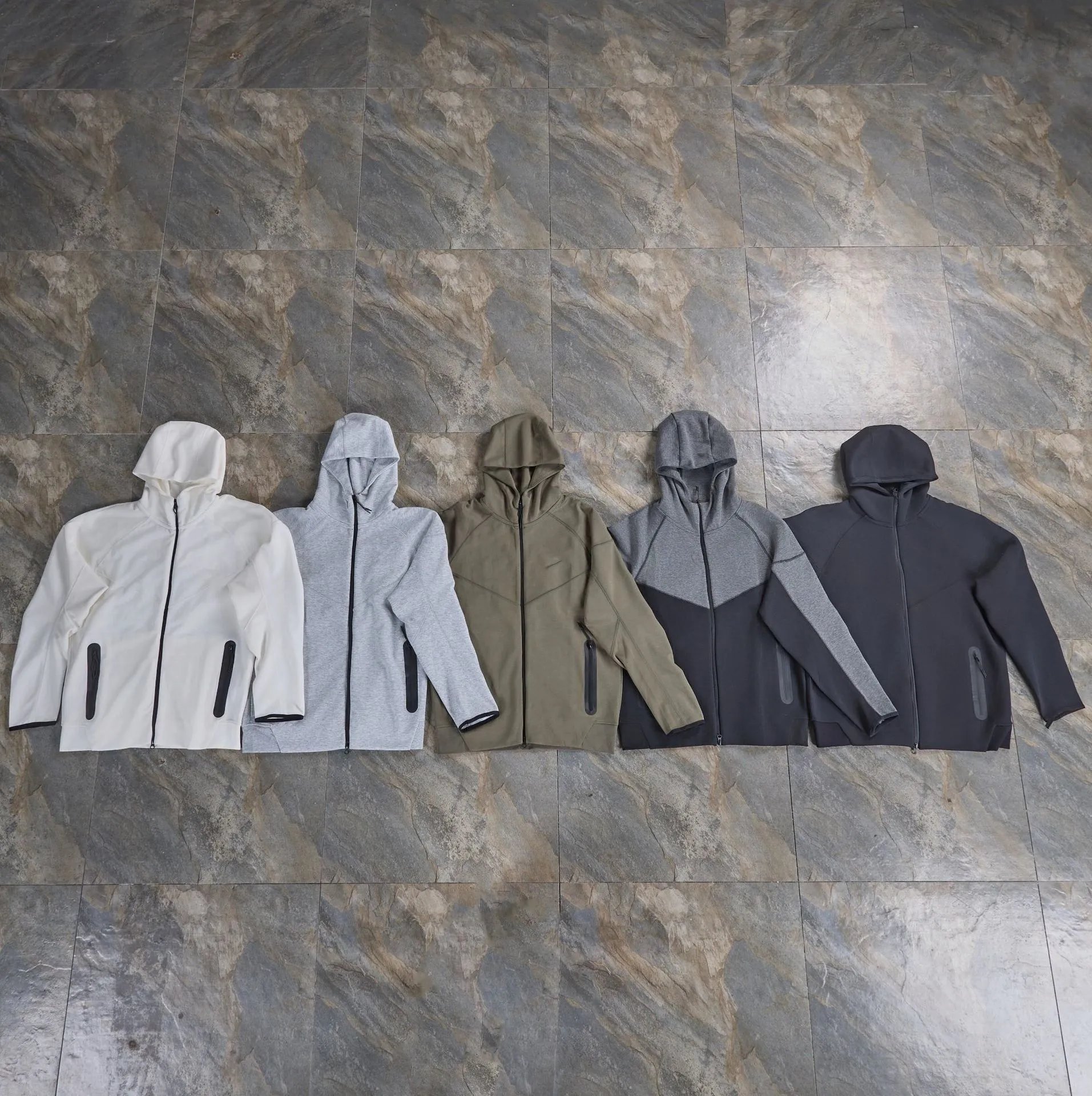 Nike Tech Fleece Hoodie and Joggers Set Gray / Black - 4