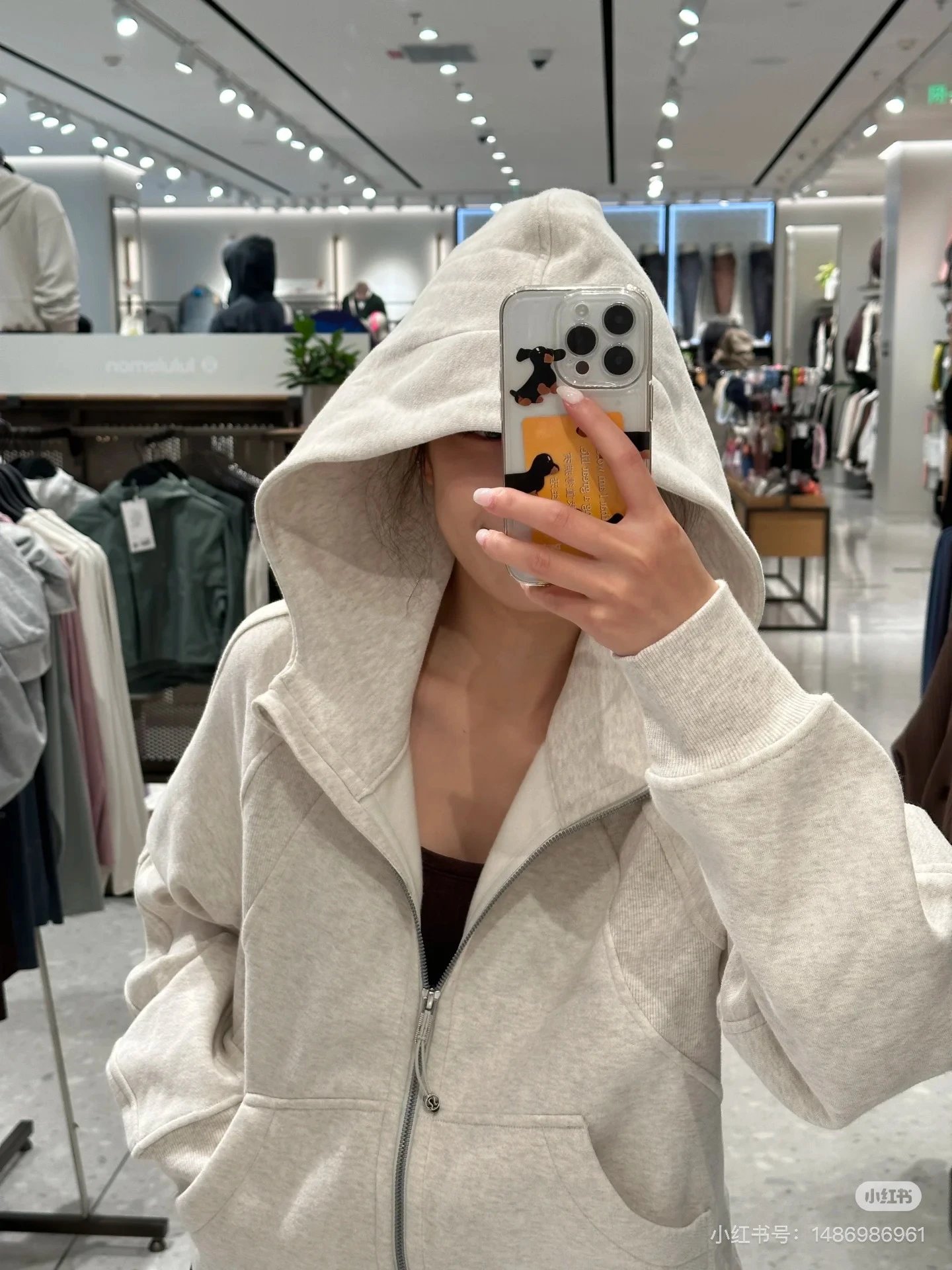 Design Zip-Up Hoodie Dusty Blue - 5